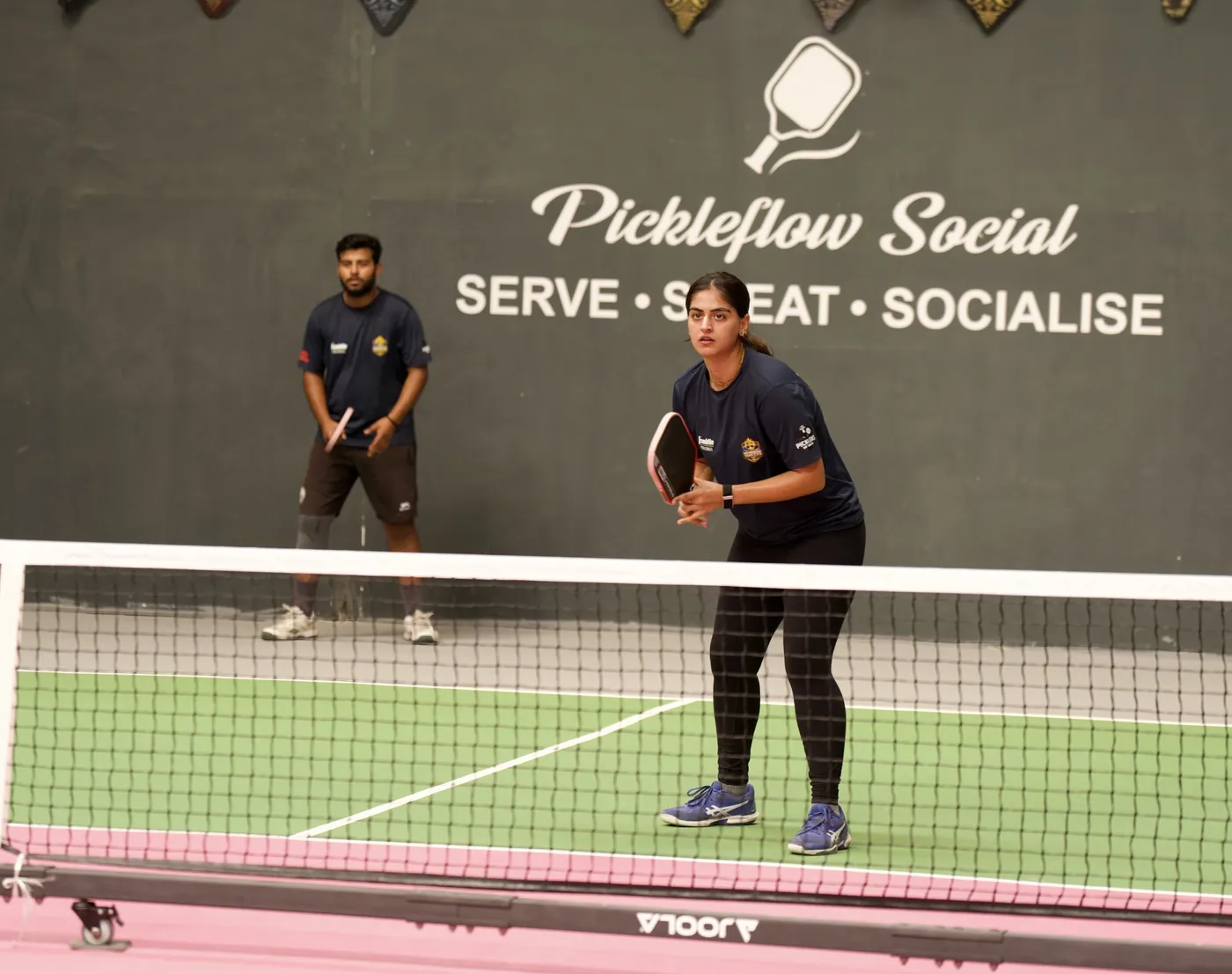 Player ready at the net